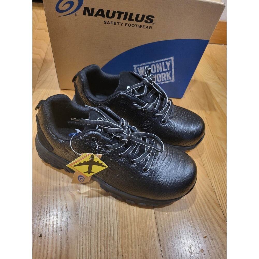 Nautilus Spark Women’s Composite Toe Work Shoes 6.5M Black EH Slip Resist
